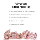 Real Morganite and Diamond Stackable Ring Set Morganite - ( AAA ) - Quality - Rosec Jewels