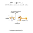 Rosec Jewels-Pear and Round Moissanite Angel Cartilage Earring