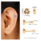 Rosec Jewels-Unique Moissanite Gold Floral Cartilage Earring