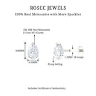 Rosec Jewels-Certified Moissanite Teardrop Helix Earring in Gold