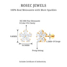 Rosec Jewels-Pear Moissanite Floral Earring for Cartilage Piercing