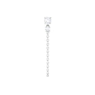 Rosec Jewels-Round Moissanite Chain Drop Earring for Cartilage Piercing