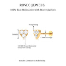 Rosec Jewels-Round Moissanite Heart Earring for Helix Piercing