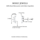 Rosec Jewels-Marquise and Round Cut Moissanite Curved Leaf Helix Earring