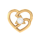 Rosec Jewels-Real Diamond Unique Heart Earring for Upper Lobe Piercing