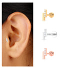 Rosec Jewels-Minimalist Diamond Bar Gold Tragus Earring