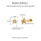 Rosec Jewels-Round Moissanite Gold Star Earring for Helix Piercing