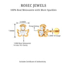 Rosec Jewels-Heart Shape Moissanite Angel Earring for Upper Lobe Piercing