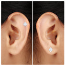 Rosec Jewels-Moissanite Spade Earring for Cartilage Piercing