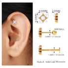 Rosec Jewels-Certified Moissanite Art Deco Earring for Conch Piercing