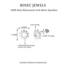 Rosec Jewels-Simple Moissanite Sunburst Cartilage Earring in Gold