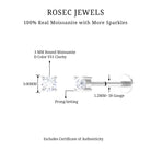 Rosec Jewels-Dainty Moissanite Solitaire Conch Earring in Gold