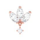 Rosec Jewels-Marquise Diamond Lotus Floral Cartilage Earring