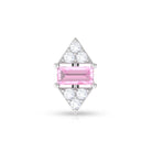 Rosec Jewels-Baguette Pink Sapphire and Moissanite Tragus Earring