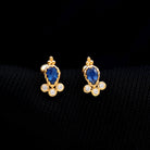 Rosec Jewels-Vintage Style Blue Sapphire and Moissanite Tragus Earring