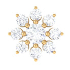 Rosec Jewels-Sparkling Diamond Flower Cartilage Earring with Flat Back