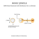 Rosec Jewels-Bezel Set Diamond Solitaire Conch Earring