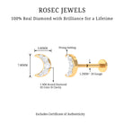 Rosec Jewels-Real Diamond Crescent Moon Cartilage Earring