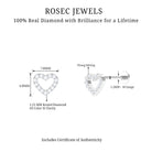 Rosec Jewels-Natural Diamond Open Heart Earring for Helix Piercing