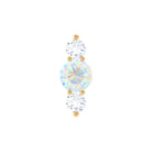 Rosec Jewels-Ethiopian Opal and Moissanite 3 Stone Tragus Earring