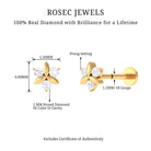 Rosec Jewels-Natural Diamond Floral Earring for Conch Piercing