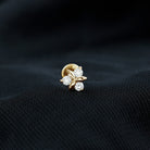 Rosec Jewels-Natural Diamond Floral Earring for Conch Piercing