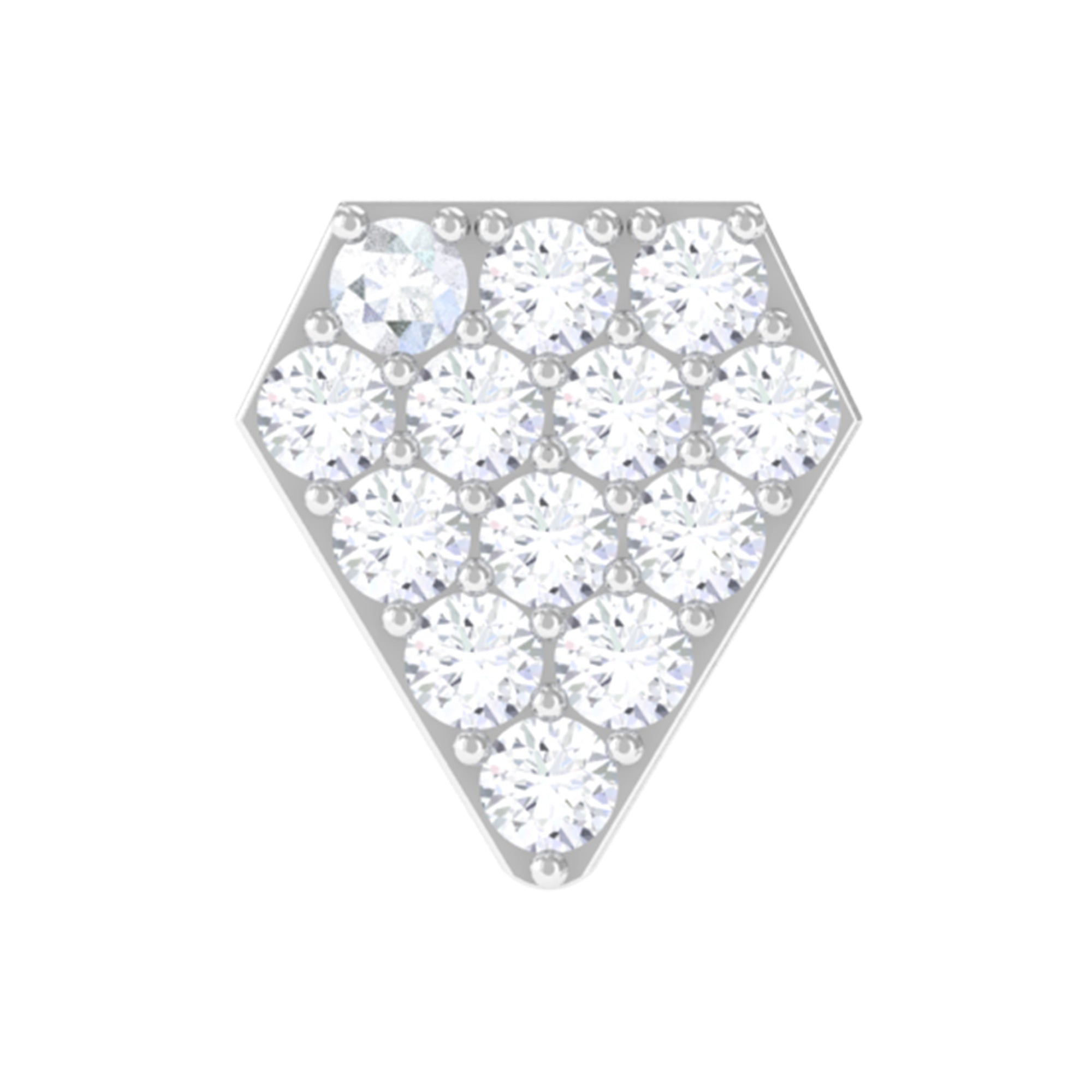 Rosec Jewels-Certified Moissanite Pentagon Cartilage Earring