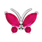 Rosec Jewels-Adorable Marquise Ruby Butterfly Conch Earring