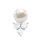 Rosec Jewels-Minimal Freshwater Pearl and Moissanite Tragus Earring