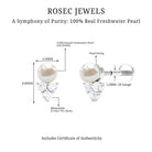 Rosec Jewels-Minimal Freshwater Pearl and Moissanite Tragus Earring