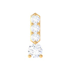 Rosec Jewels-Round Moissanite Simple Gold Bar Tragus Earring