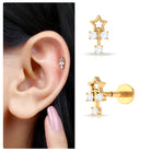 Rosec Jewels-Real Round Diamond Star Tragus Earring