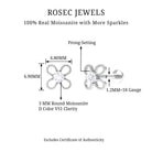 Rosec Jewels-Moissanite Solitaire Flower Cartilage Earring with Gold Beads