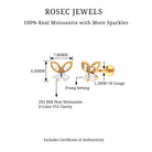 Rosec Jewels-Elegant Pear Moissanite Butterfly Cartilage Earring