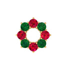 Rosec Jewels-Created Ruby and Created Emerald Christmas Earring