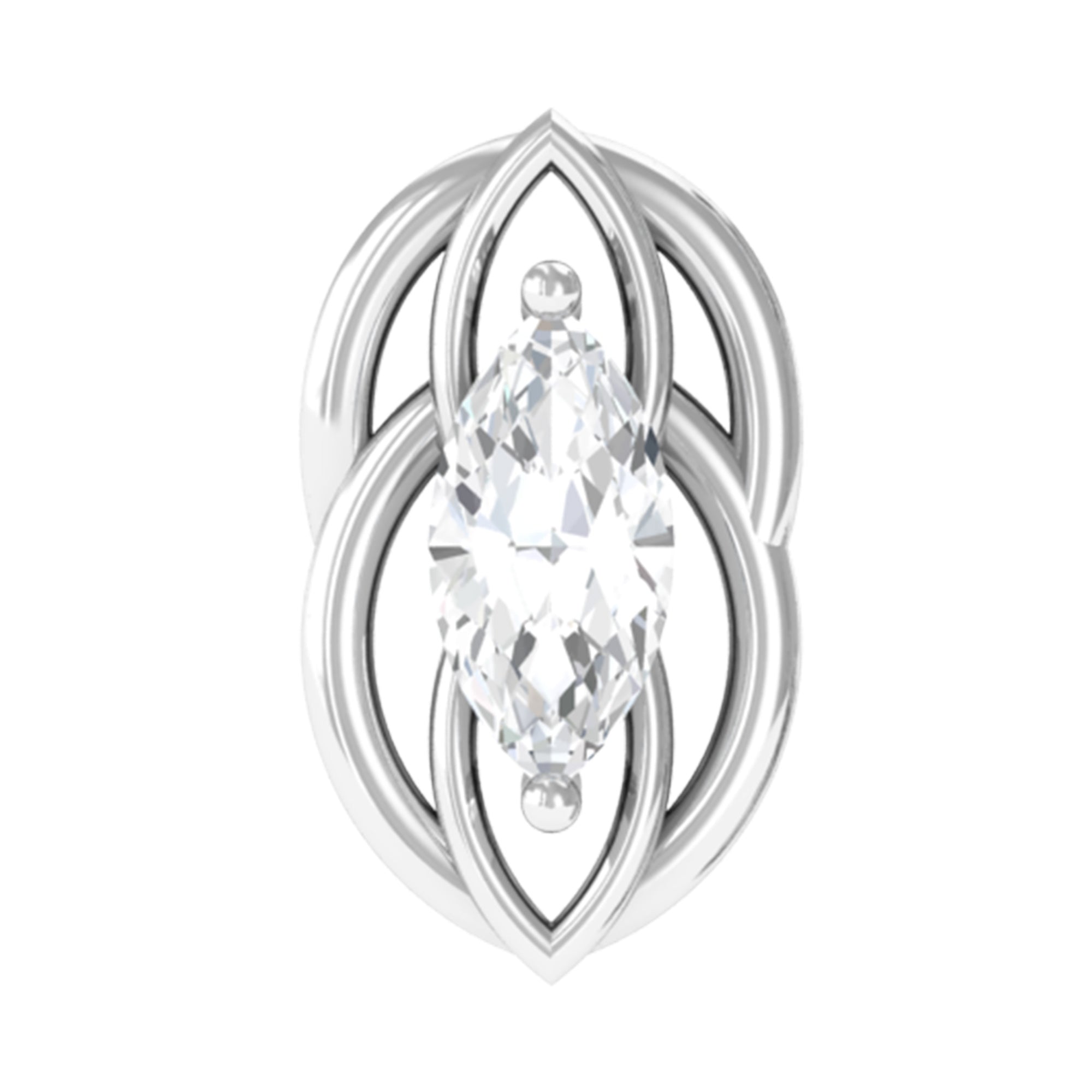 Rosec Jewels-Marquise Diamond Solitaire Cartilage Earring