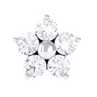 Rosec Jewels-Nature Inspired Diamond Flower Earring for Tragus Piercing