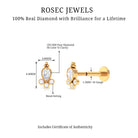 Rosec Jewels-Minimal Diamond Tragus Earring in Beaded Bezel Setting