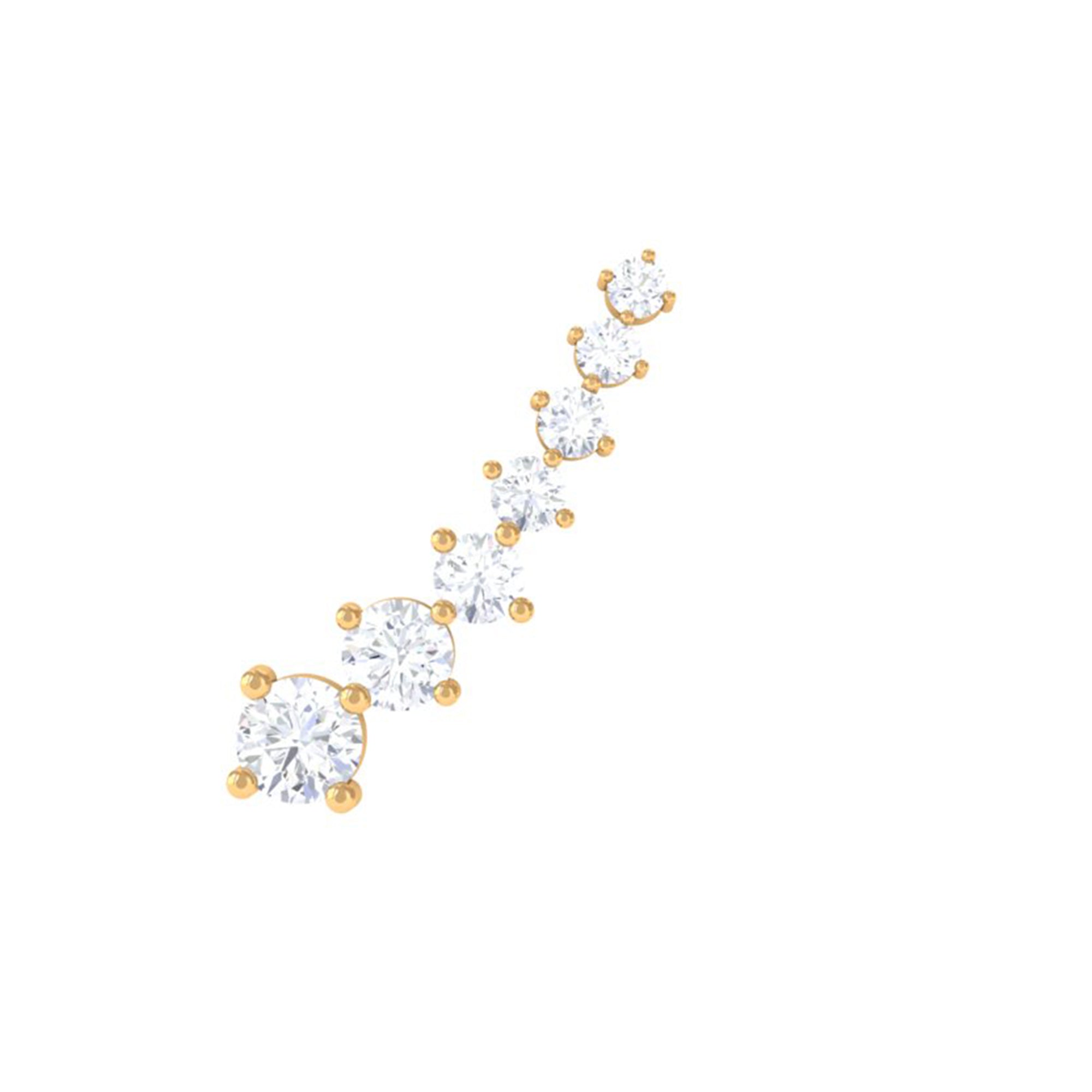 Rosec Jewels-Graduated Style Diamond Ear Climber Earring