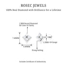 Rosec Jewels-Genuine Diamond Cluster Upper Lobe Earring