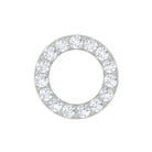 Rosec Jewels-Simple Diamond Open Circle Earring with Flat Back