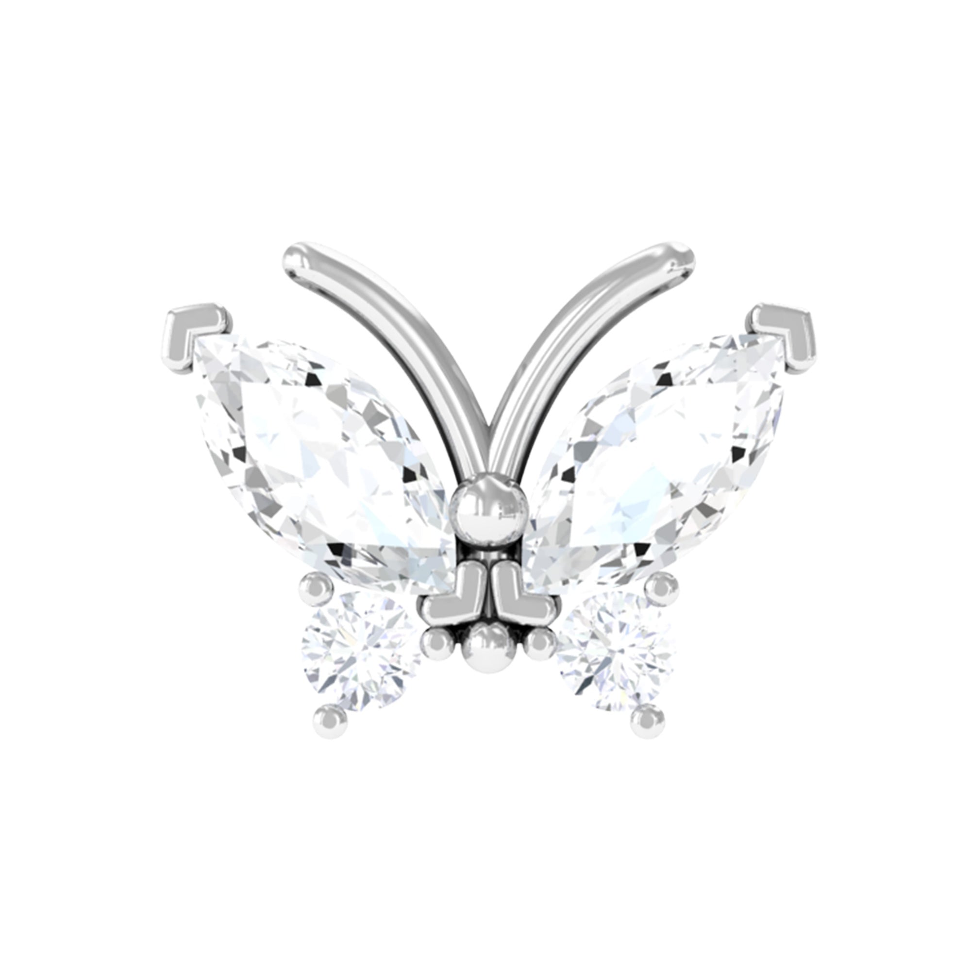 Rosec Jewels-Marquise Diamond Butterfly Cartilage Earring