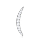 Rosec Jewels-Simple Moissanite Curved Crawler Earring for Cartilage Piercing