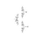 Rosec Jewels-Unique Moissanite Gold Star Ear Crawler Cartilage Earring