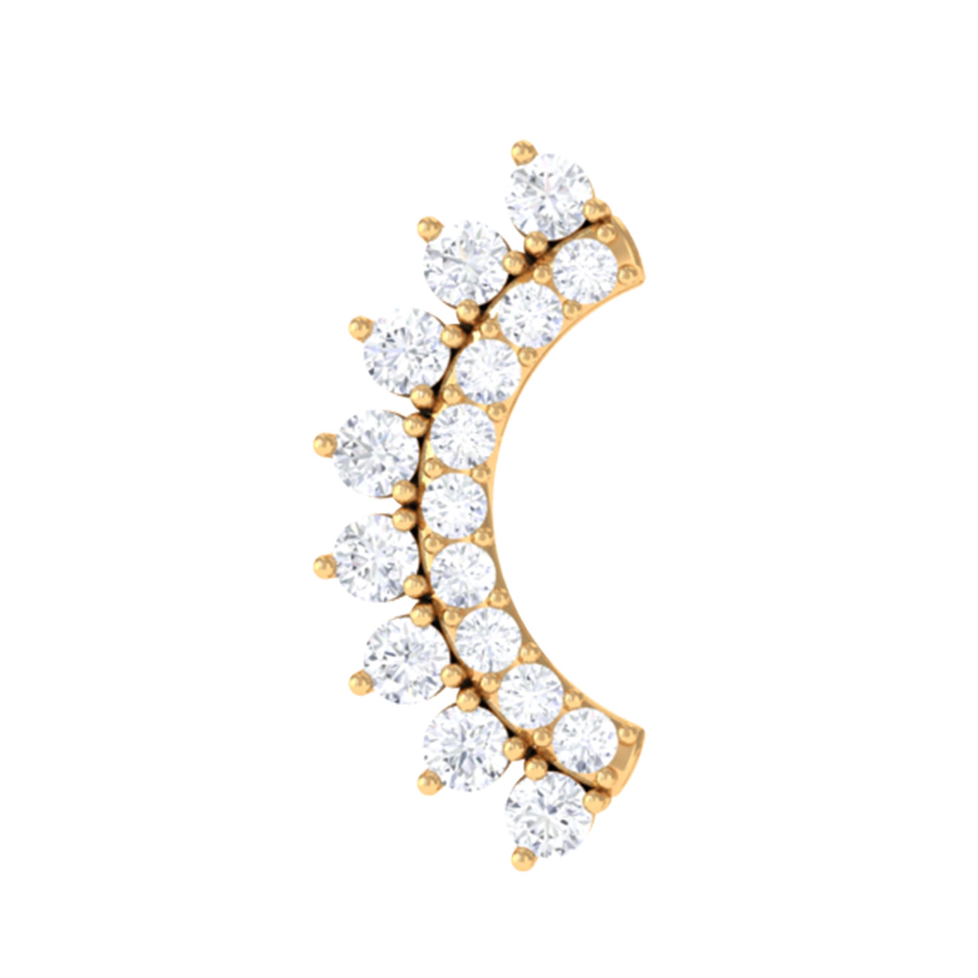 Rosec Jewels-Natural Diamond Curved Cartilage Earring