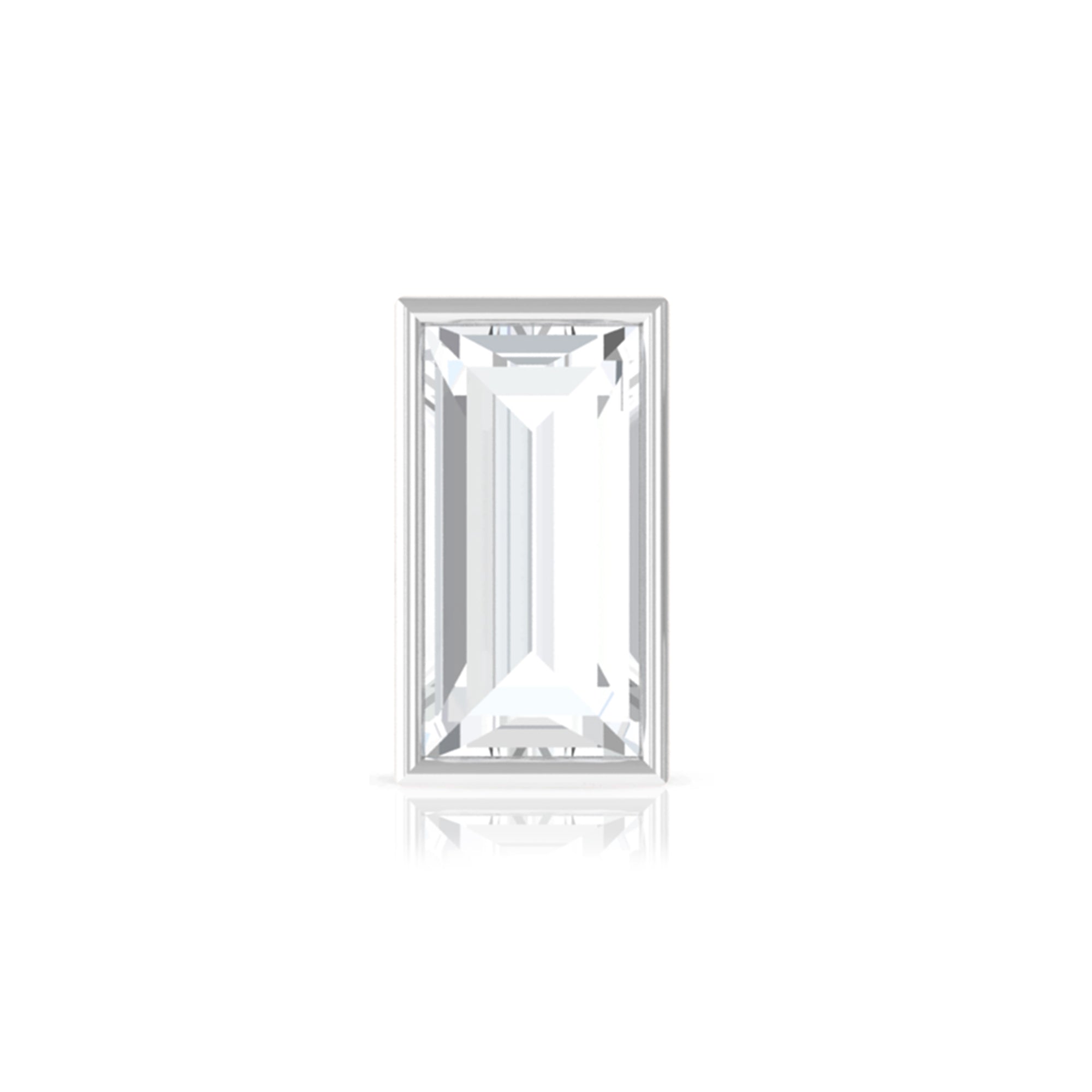 Rosec Jewels-Baguette Diamond Tragus Earring in Bezel Setting