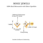 Rosec Jewels-Moissanite Floral Cartilage Earring in Gold