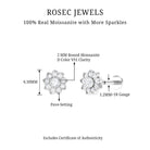 Rosec Jewels-Moissanite Flower Cartilage Earring in Gold