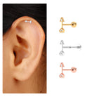 Rosec Jewels-Simple Diamond Gold Arrow Earring for Helix Piercing