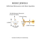 Rosec Jewels-Marquise and Round Moissanite Floral Conch Earring